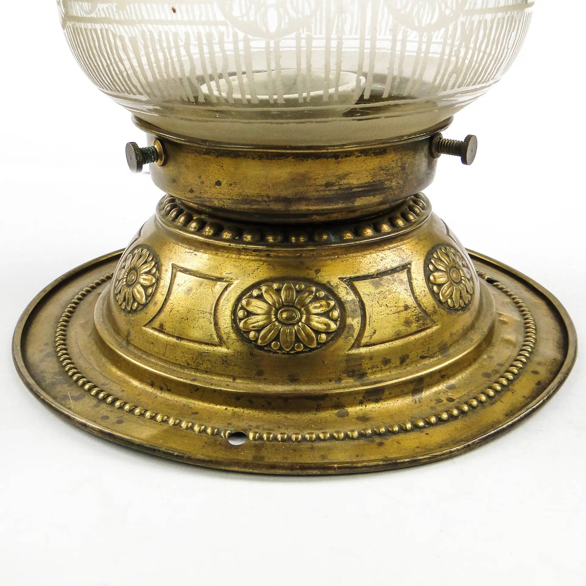 Ceiling lamp, Art Nouveau, frosted glass, Austria, 1930s