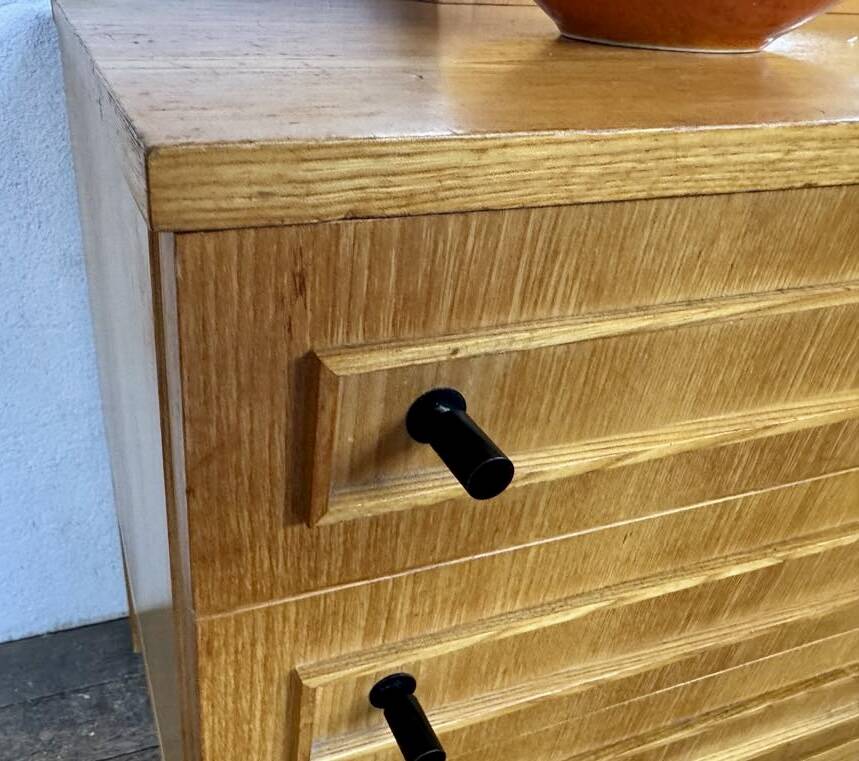 Vintage light wood dressing table and toilet sideboard