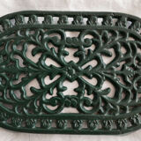 English green cast iron underside