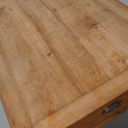 Table à manger de ferme française en cerisier antique, 19e siècle
