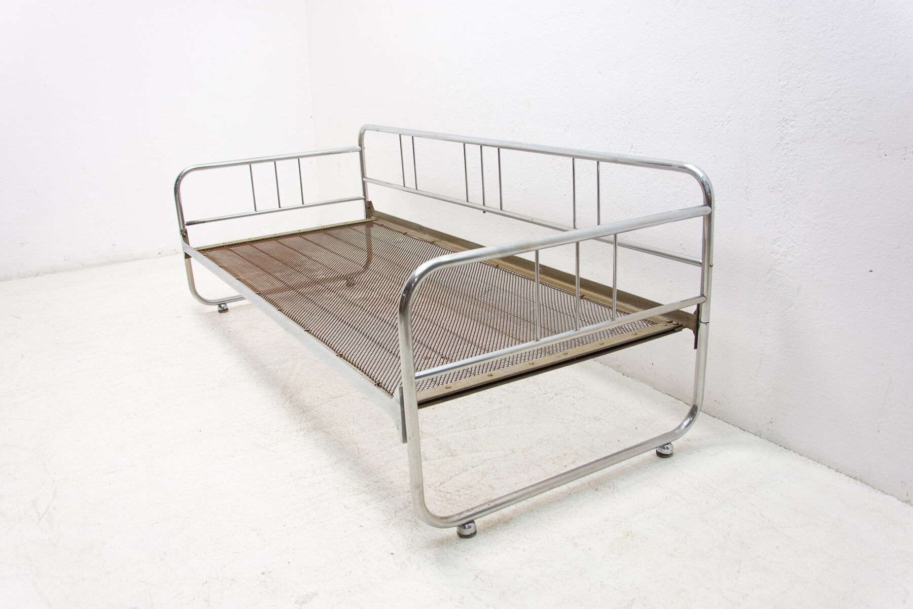 Canapé Bauhaus en acier tubulaire, années 1930, bohême