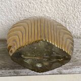 Metal "shell" vase by macr, made in italy, 1960s
