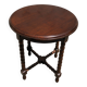 Dark turned wood side table