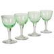 Set of 8 Val Saint Lambert Uranium Glass Aperitif Glasses