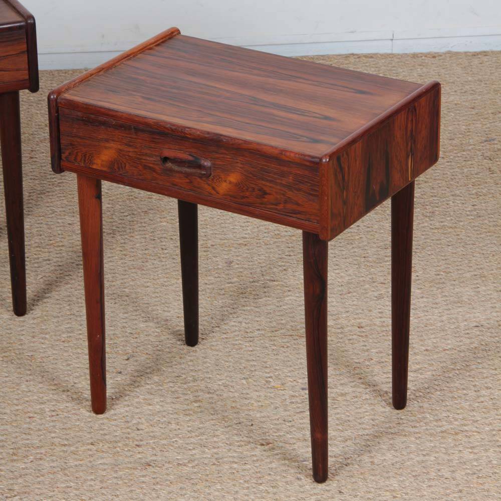 Paire de chevets scandinaves en palissandre de Rio, 1960