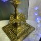 Large old gilded bronze candlestick
