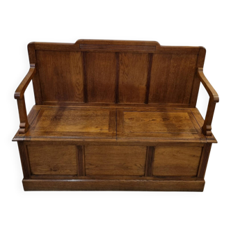 Banc coffre en chêne