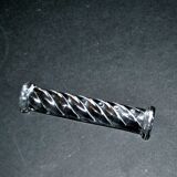 Set of 6 designer knife rests in twisted molded glass - vintage tableware