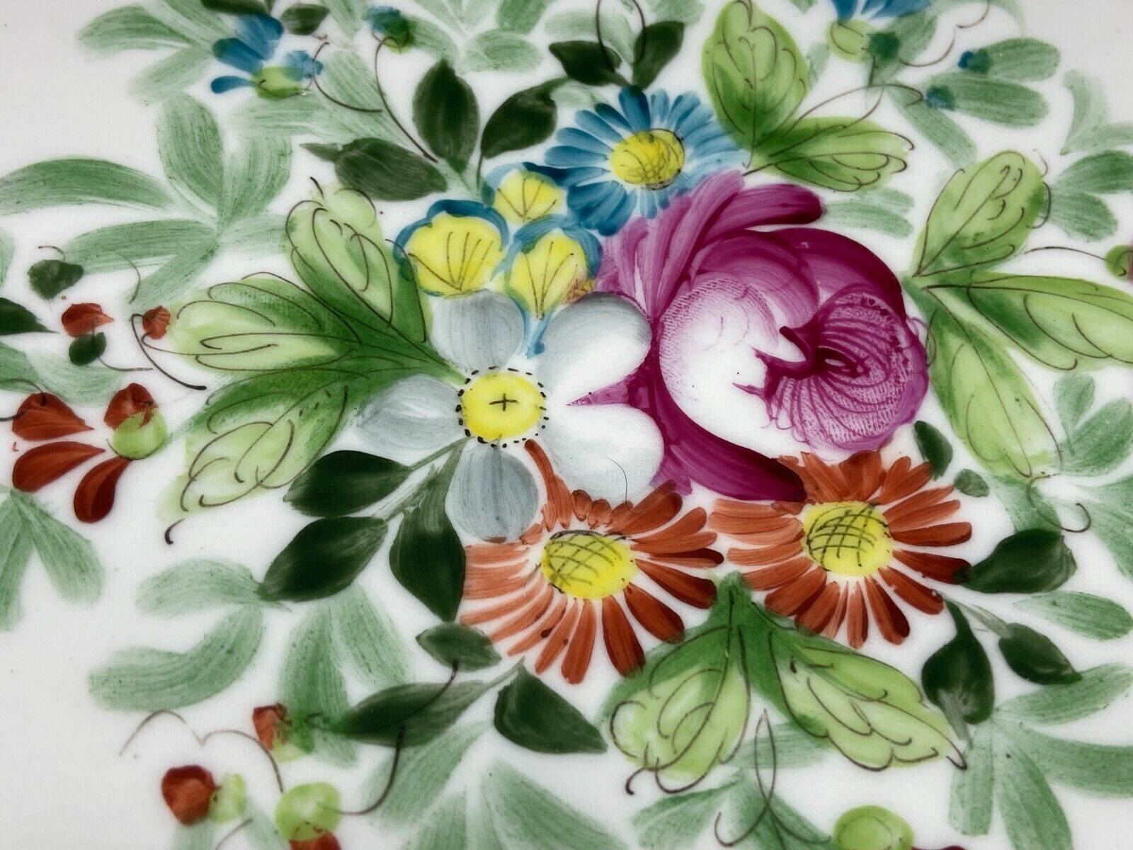 Oblong dish in Paris Sèvres porcelain with Louis XV style floral decoration