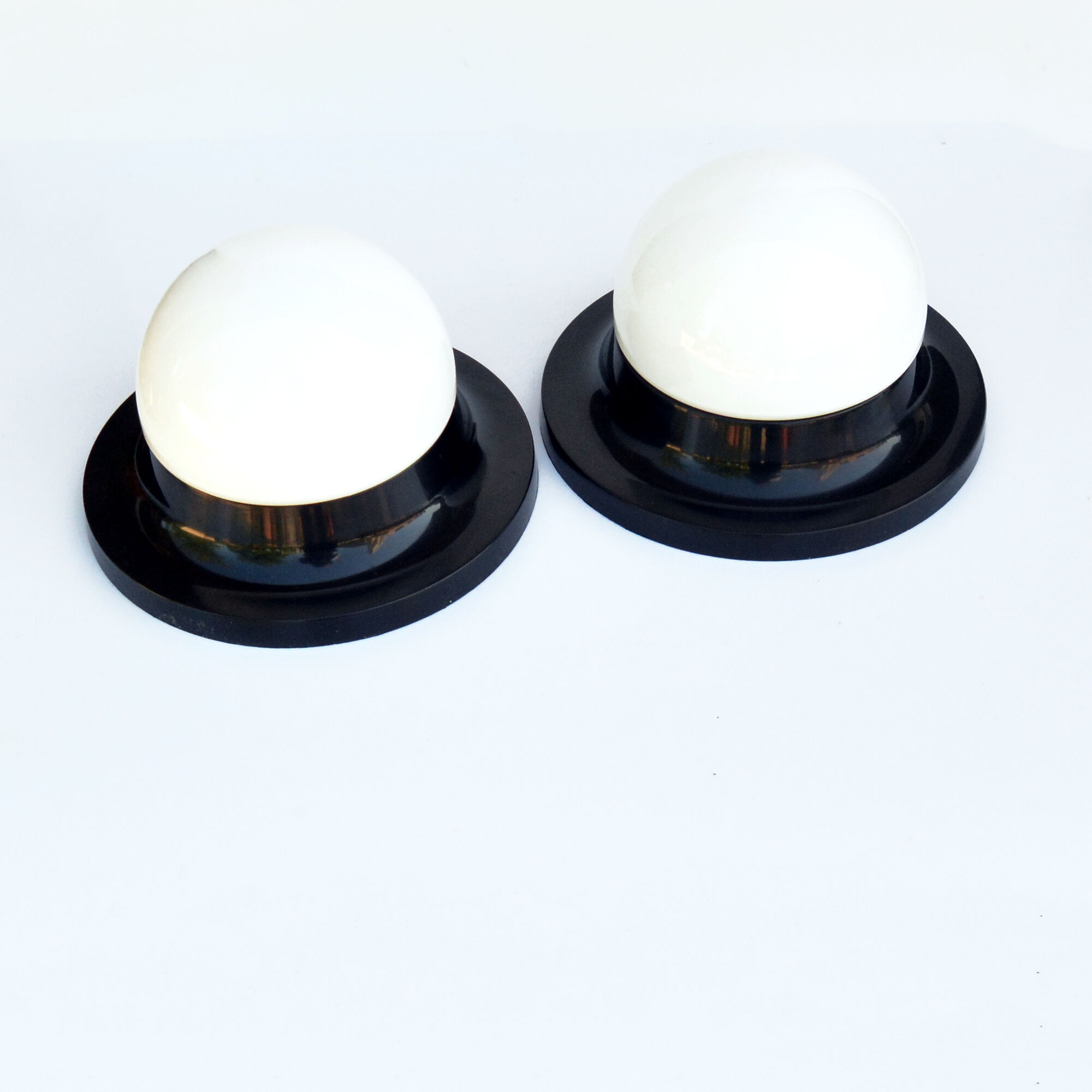 1970s a minimalist pair of plafonds, Polam Radom, Poland