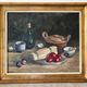 Nature morte aux asperges, huile sur toile signée