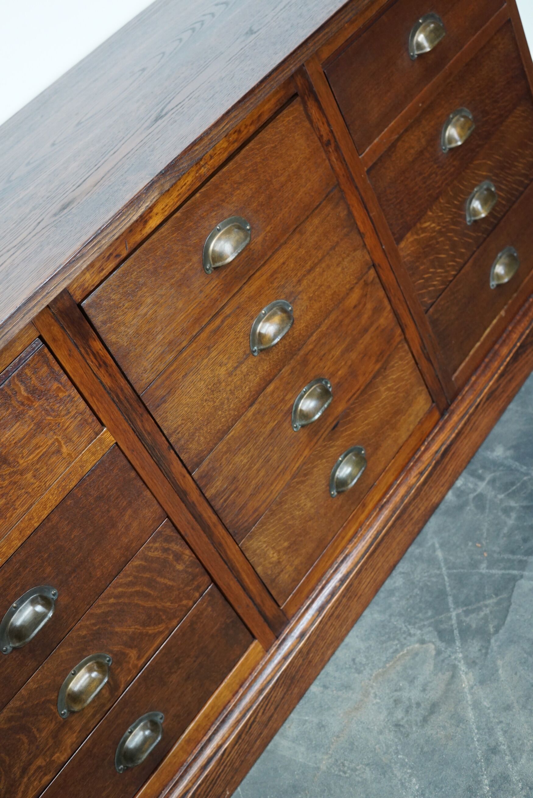 Dutch oak apothecary cabinet, 1930s