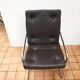 Leather armchair and chrome Italian design year 70