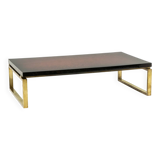 Maison Charles. Bronze coffee table with lacquered top. 1970s.
