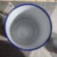 Antique BB Frères enamelled sheet metal coffee maker, Damier model