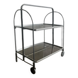 Vintage Folding Bar Cart/Side Table on Wheels