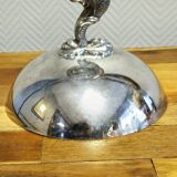 Silver-plated metal stand – dolphin decoration – menesés spain