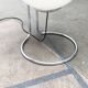 Lampe boule sur pied en verre et chrome Space Age