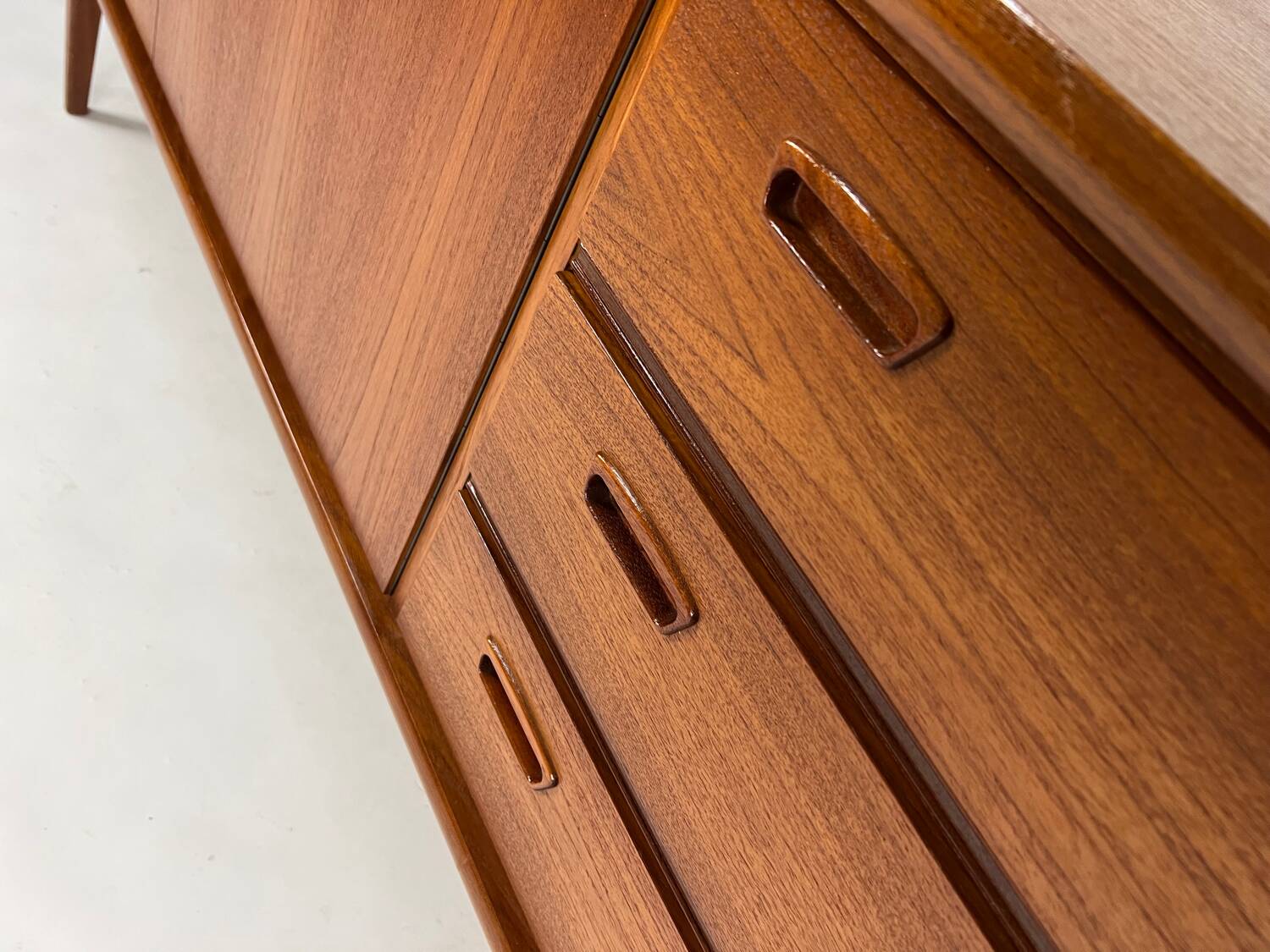 Vintage teak sideboard Bartels mid-century 60s design chest of drawers