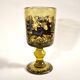 Roemer glass in bubble glass, enamelled, hunter Alfred TAUBE VOHENSTRAUSS Germany
