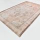 Blush Pink Muted Turkish Vintage Handmade Wool Carpet Rug, 191x316 Cm
