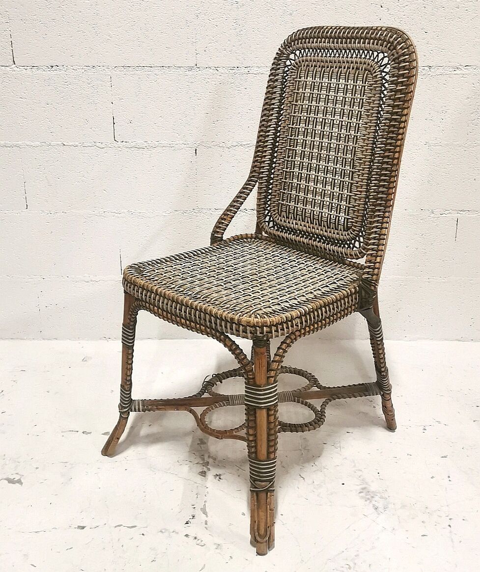 Perret and Vibert rattan chair, late 19th century
