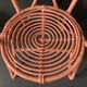 Vintage pink rattan armchair