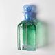 Vintage Green and Blue Glass Decanter Antikva by Bertil Vallien Sweden 1994
