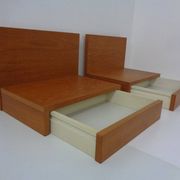 Teak Consoles with Drawers, 1960s, Set of 2