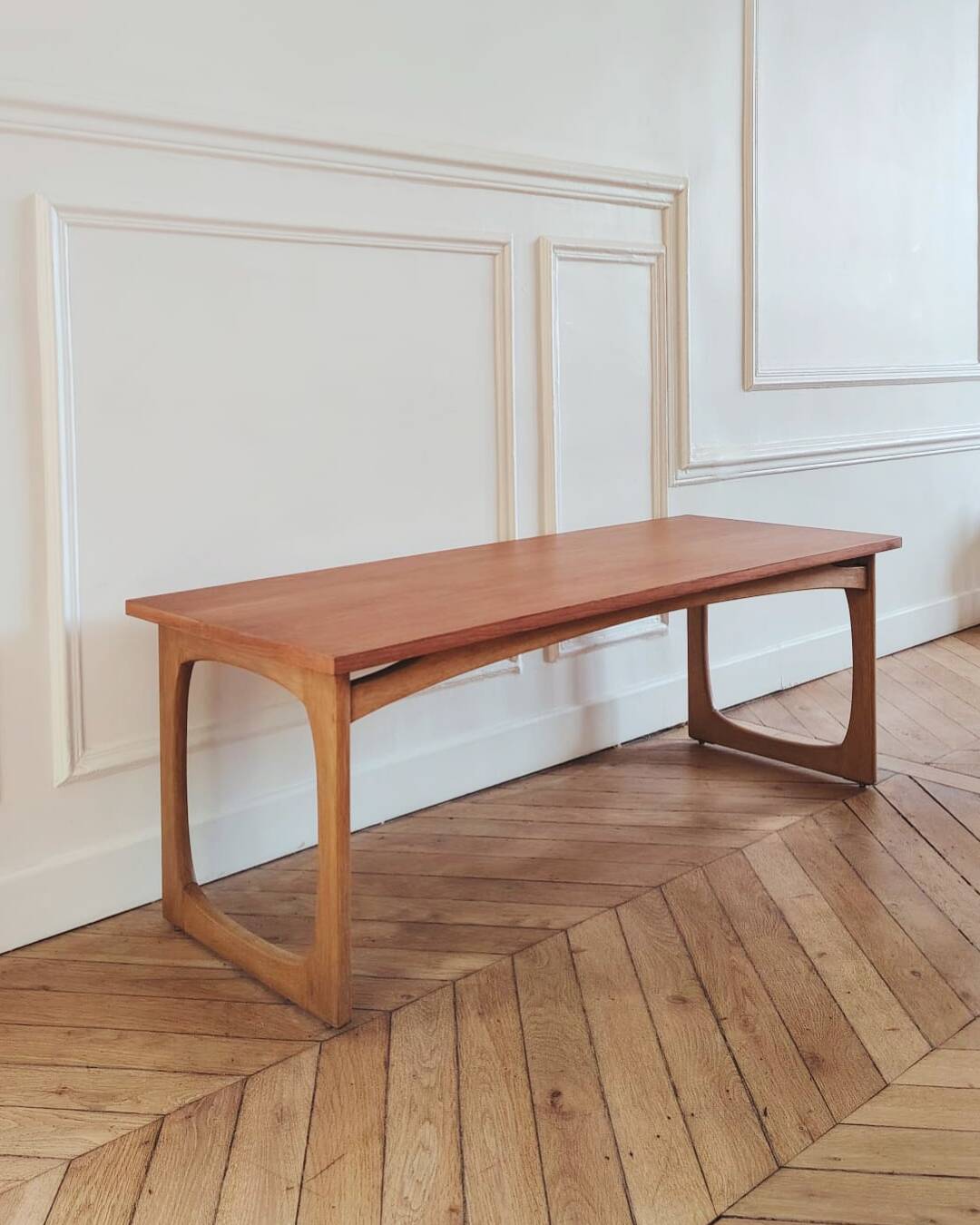 Renovated vintage coffee table, Scandinavian style, 1950s-60s.