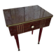 Antique Nightstand Lacquered Wood Drawer Mid-Century Vintage