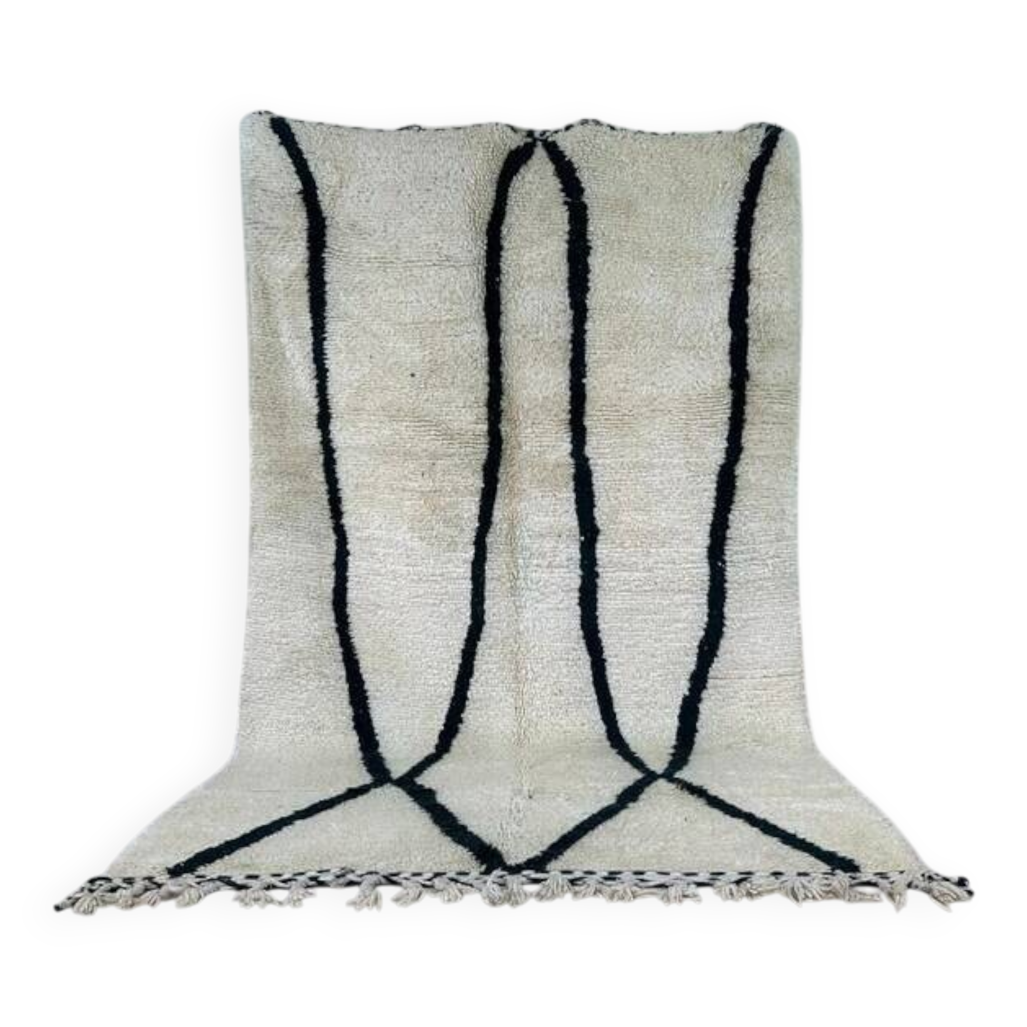 Handmade natural wool rug 250cm x 150cm