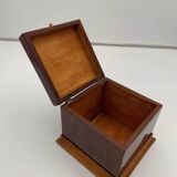 Cubic Biedermeier Box, Mahogany and Maple, Austria, circa 1840