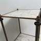 Vintage side table in white marble and brass year 60
