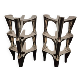 Vintage Fritz Nagel "Vogelflug" Chrome Candlesticks