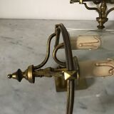 Pair of brass wall lights