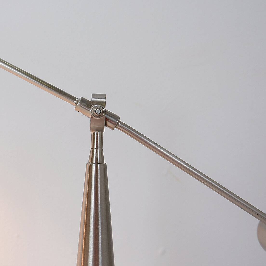 Adjustable brushed chrome desk lamps