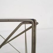 Rare metal and glass side table by Max Sauze, Isocele, France 1960's