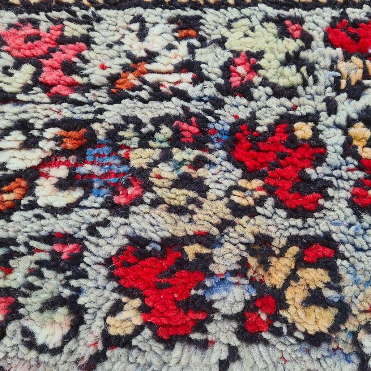 Vintage Hand Knotted Wool Moroccan Rug, 70s/80s