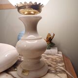 Alabaster and opaline lamp