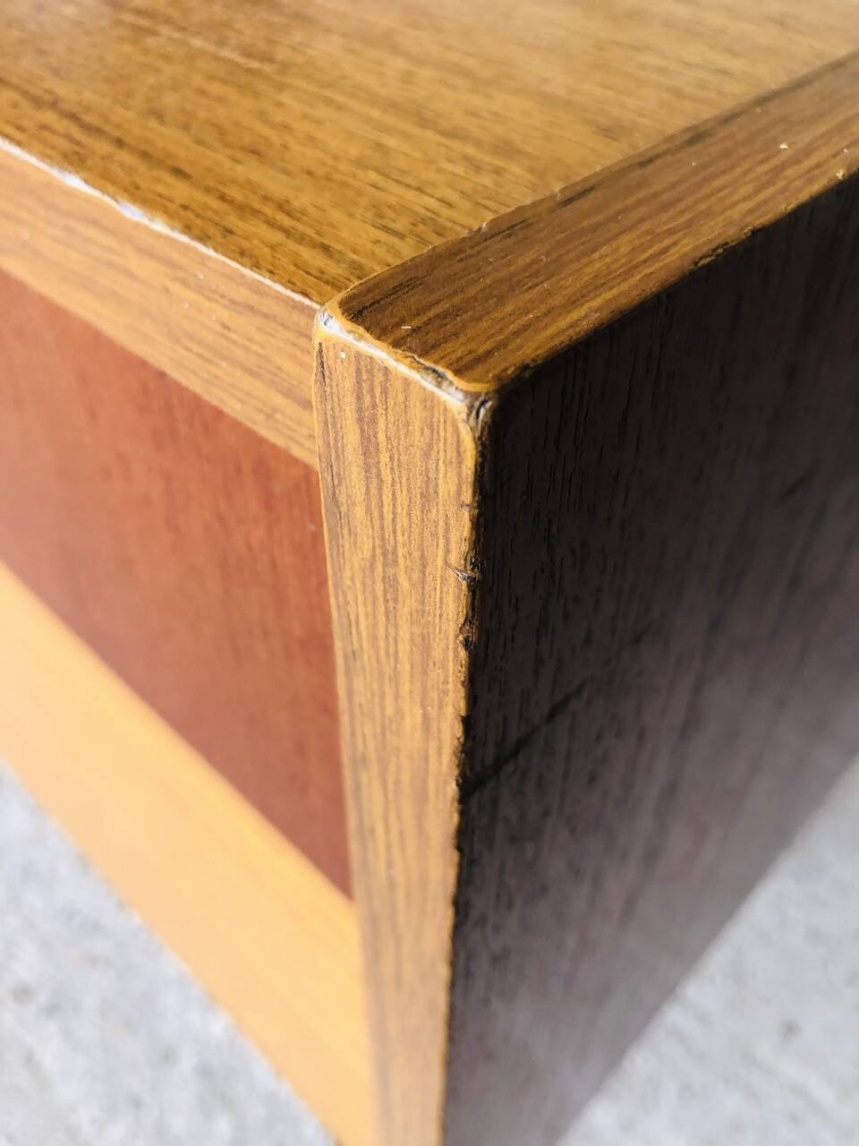 Teak storage unit with metal legs Circa 70's