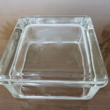 Glass paving ashtray signed lumax 40s 50