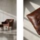 Vintage Mid-Century Danish Modern Lounge Leather Chair & Ottoman Model 2207