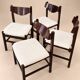 Chaises de gianfranco frattini en palissandre et velours - italie