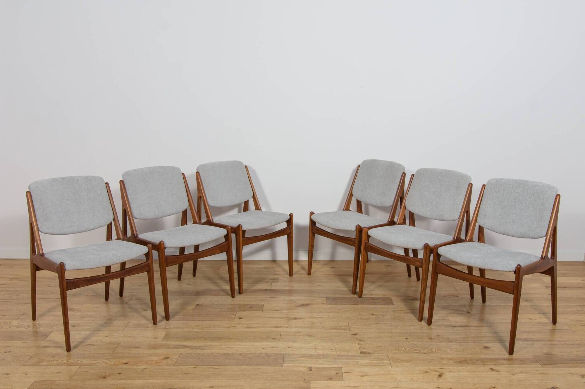 Mid-Century Teak Ella Dining Chairs by Arne Vodder for Vamo Sønderborg, Denmark, 1960s, Set of 6