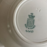 9 dessert plates Saint Amand 4003 art nouveau décor blue-green