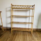 Large rattan shelf