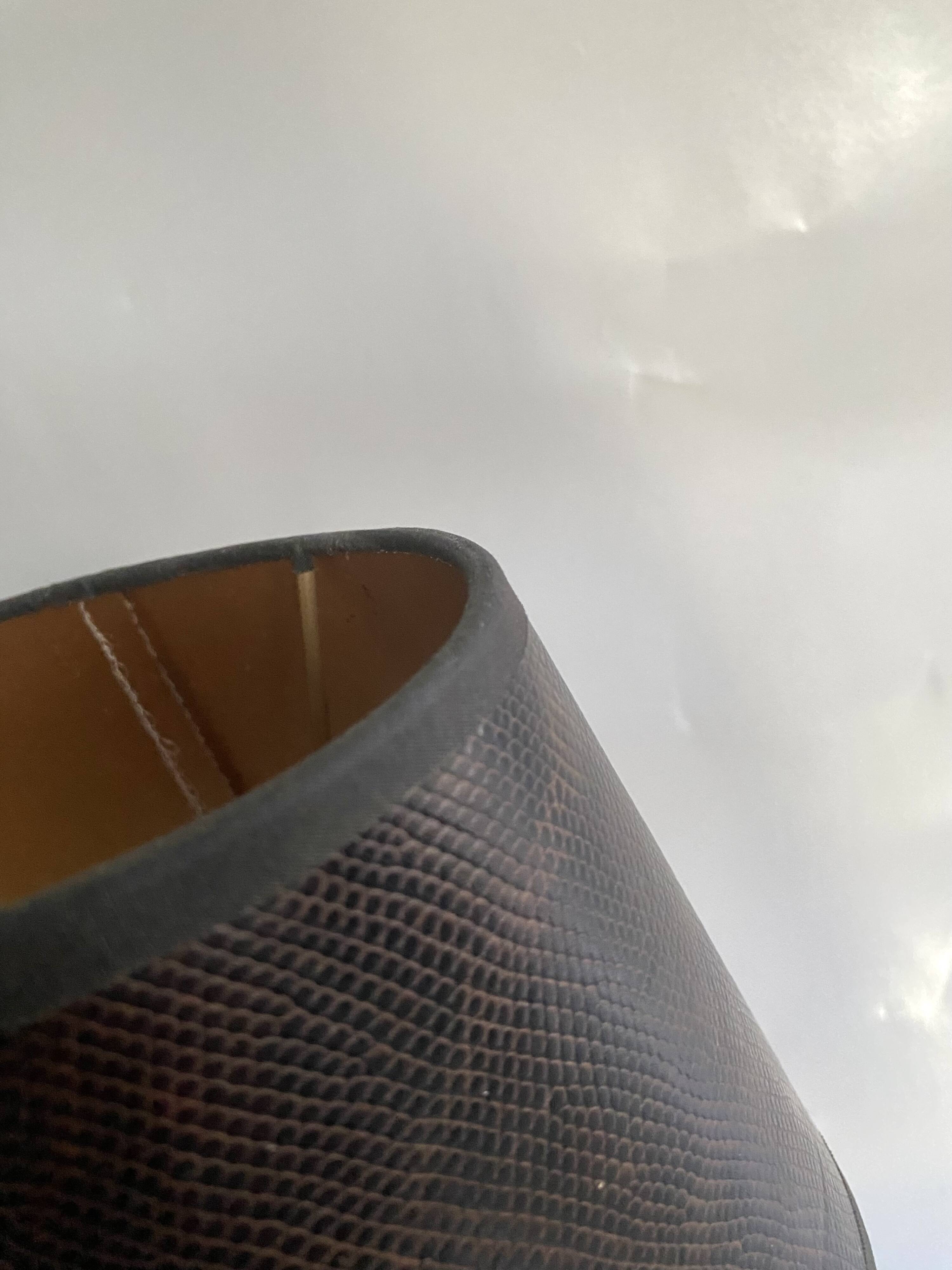 Bronze lamp, 2M fabric cable, sewn lampshade.