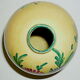 Vase "ball" decorated floral in polychrome earthenware glazed by Saint-Clement