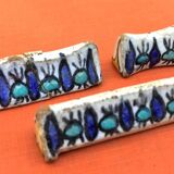 1920-1940 3 Ceramic Knife Holders Tunisian Nabeul el-Kh Workshop